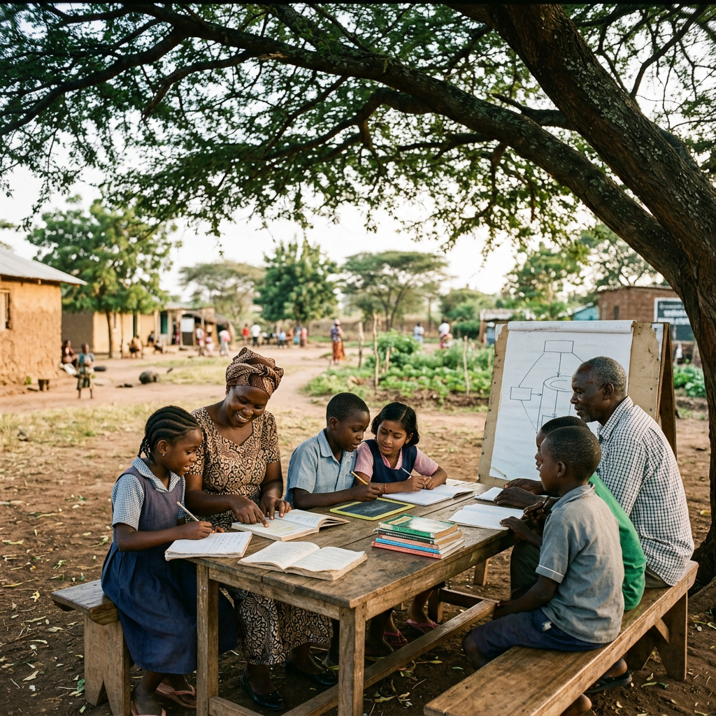 Health education and poverty awareness in an African community